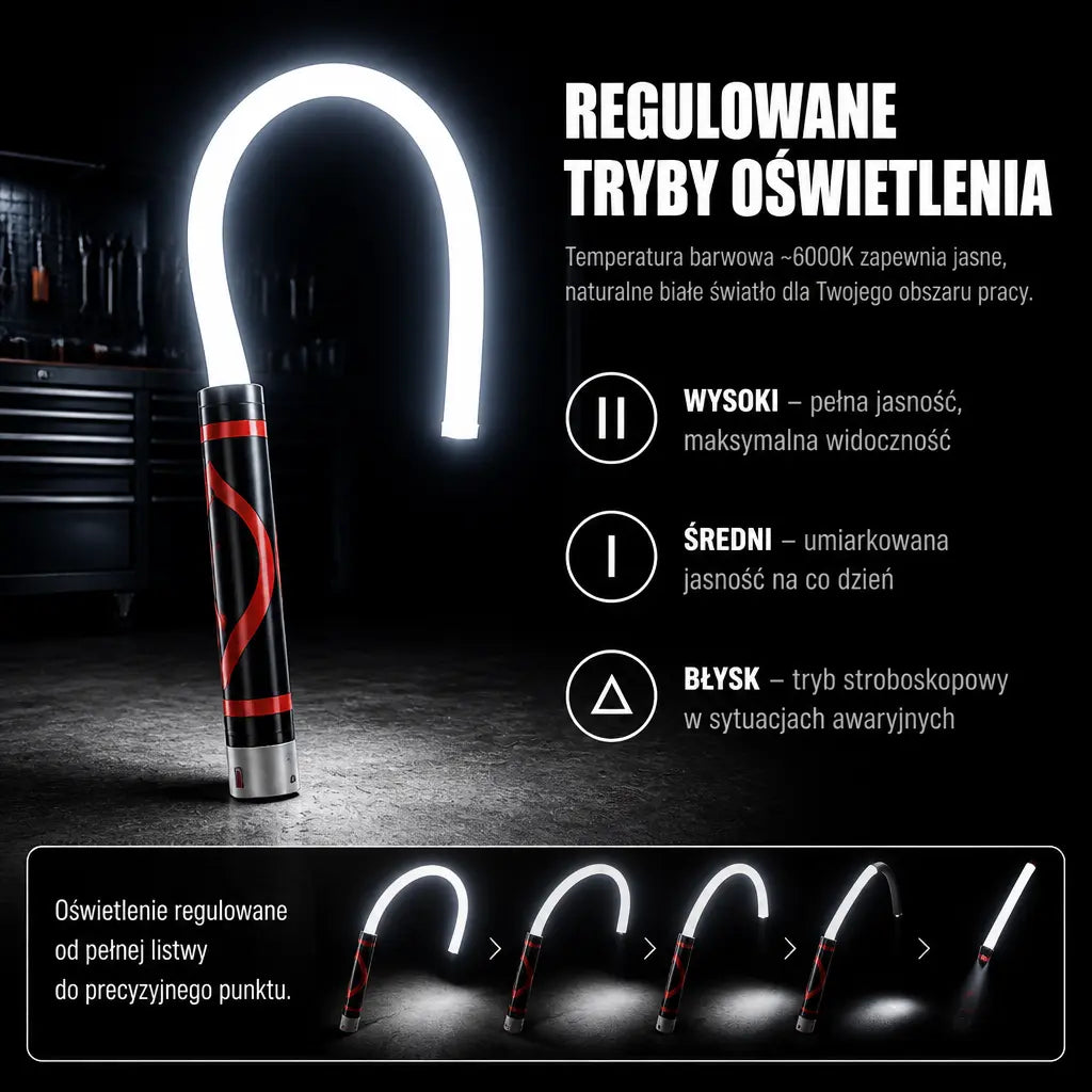 FlexRay™ — Elastyczna Lampka Warsztatowa LED